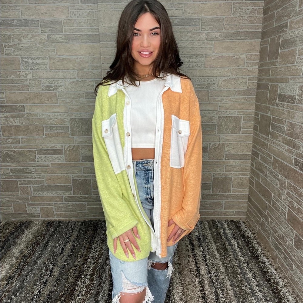 Colorblock Shacket